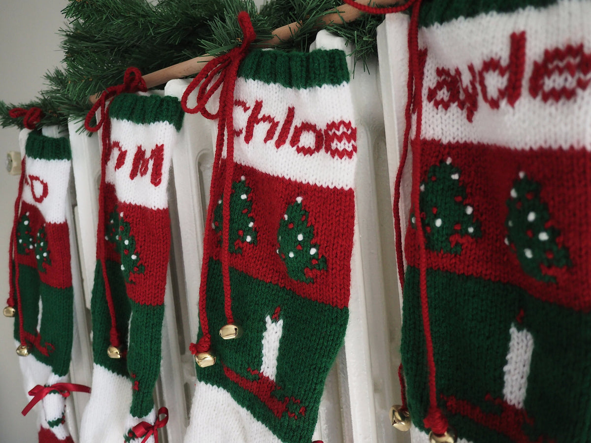 Special Order ADD-ON hand knit Christmas STOCKING 310 personalized, customized
