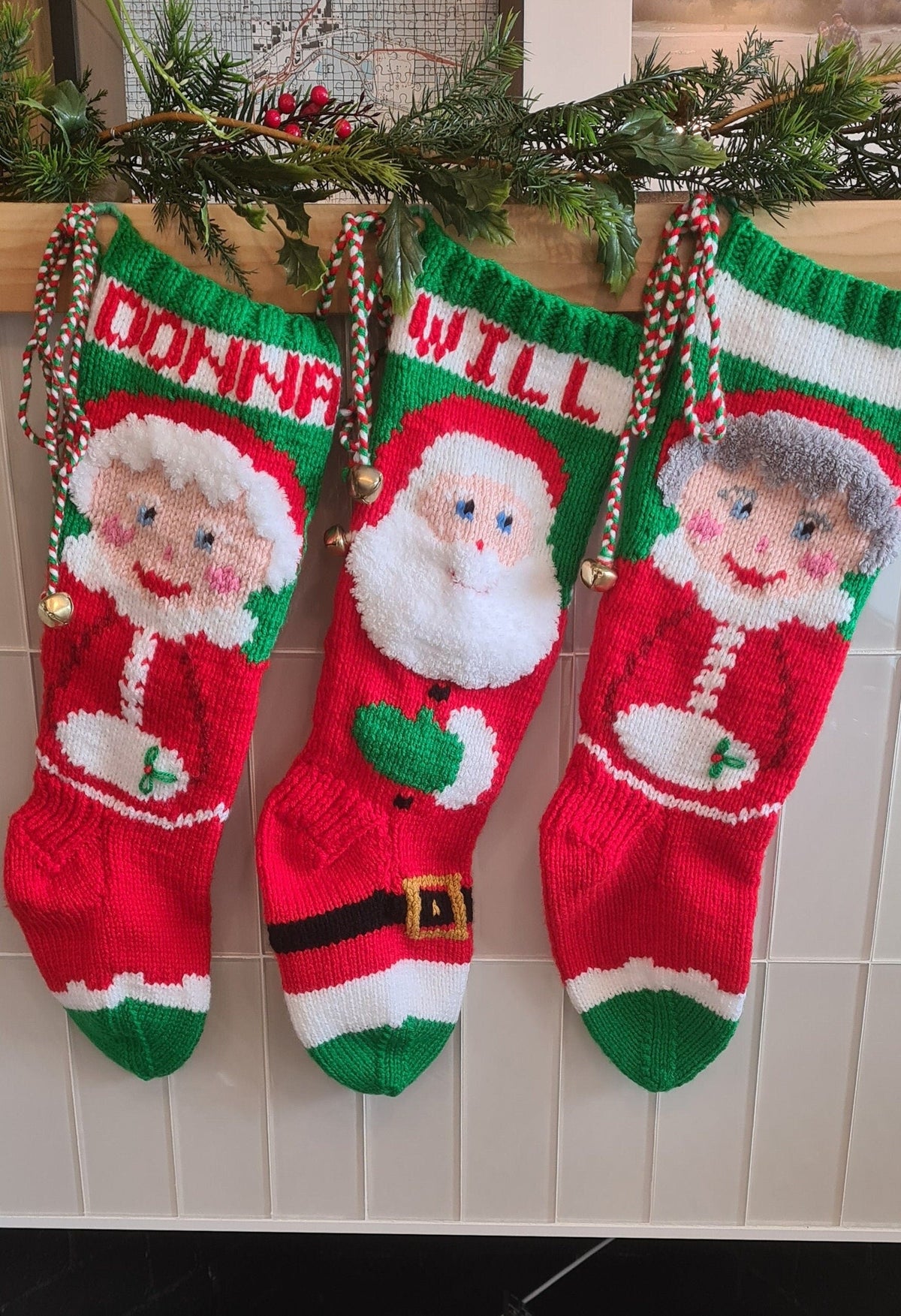 Santa and Mrs. Claus Christmas Stocking 140 Full-sized Design