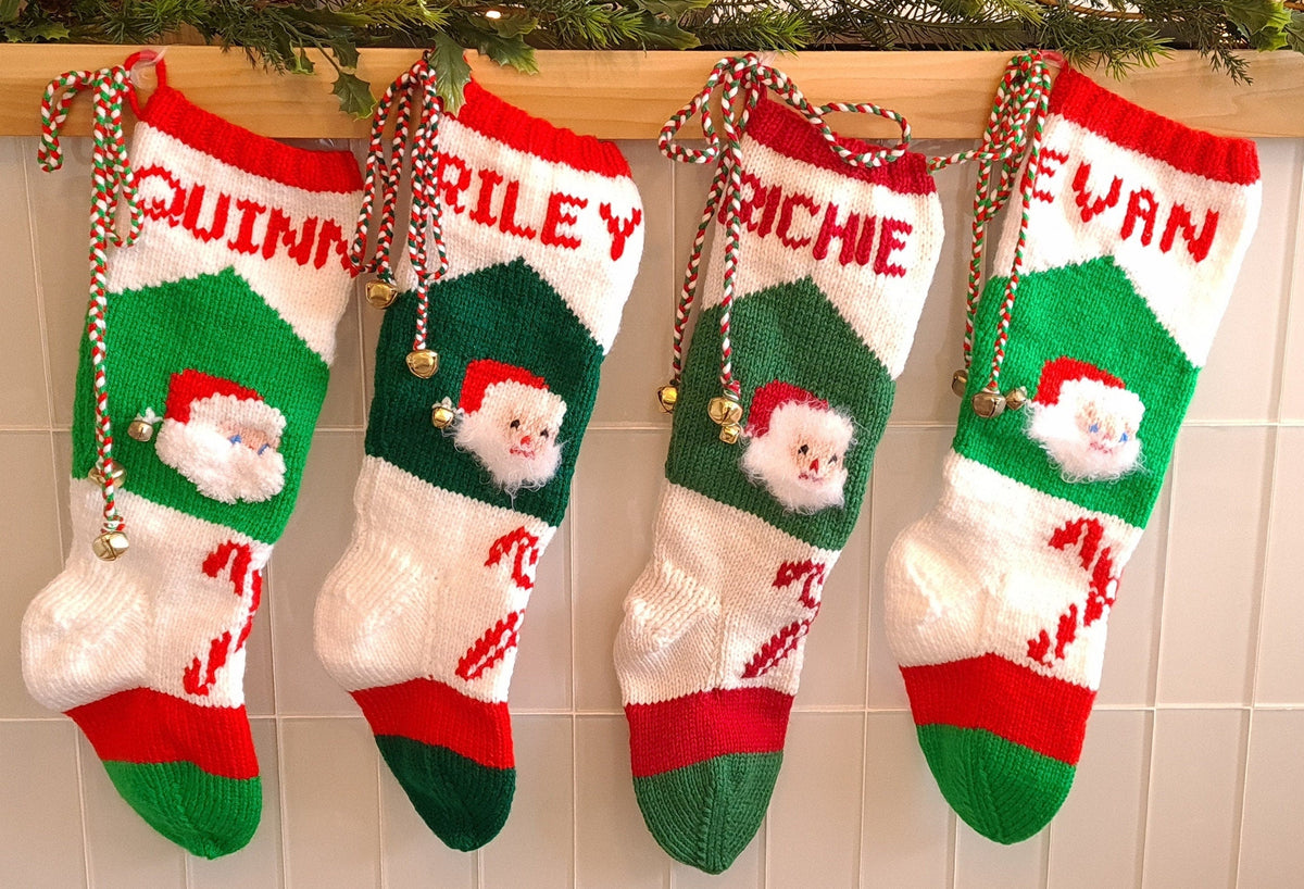 Santa and His Beard - Fuzzy or Fluffy - Christmas Stockings