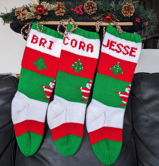Santa and His Pack 06X Customized You Choose-Number of Trees, Decorations