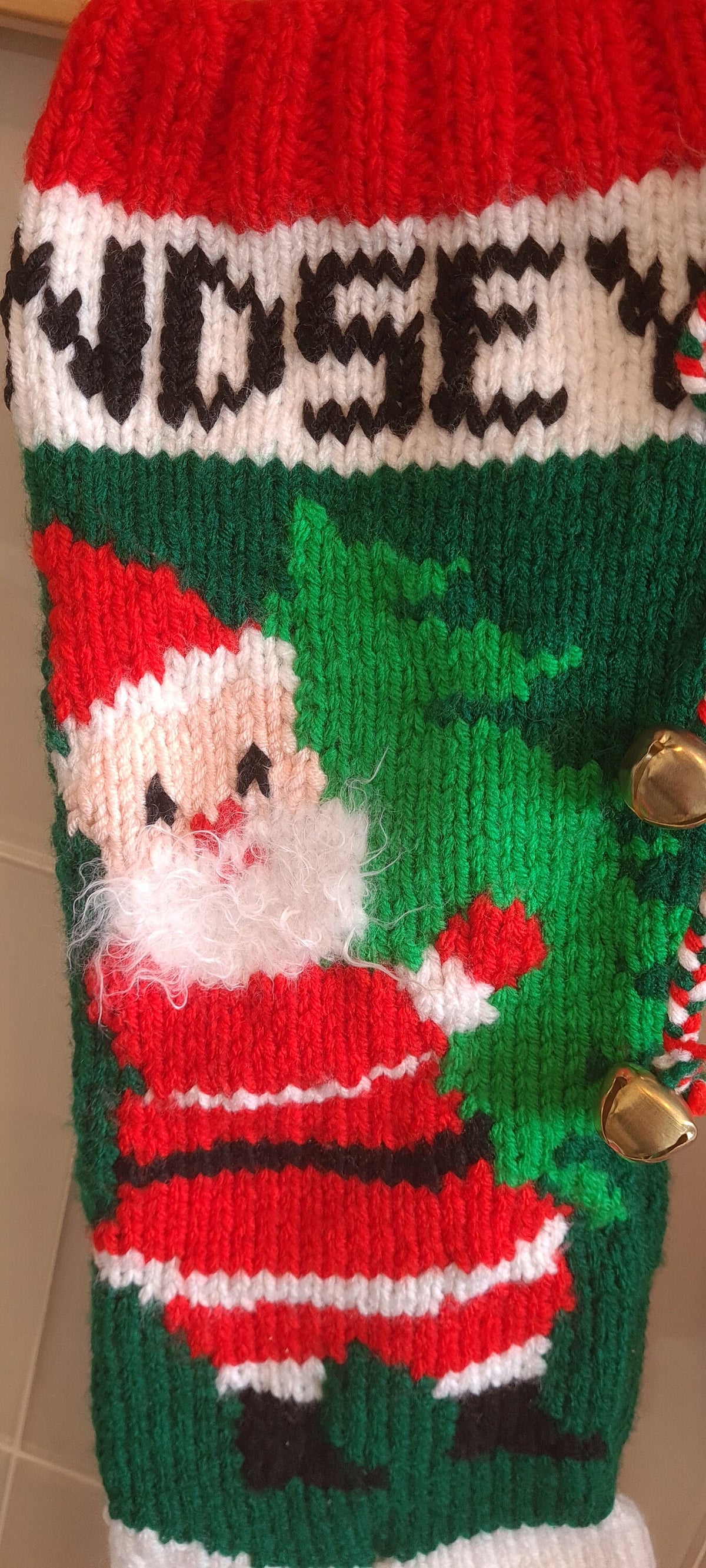 Classic Vintage Christmas Stocking 200 Replicate Duplicate Heirloom Handknit