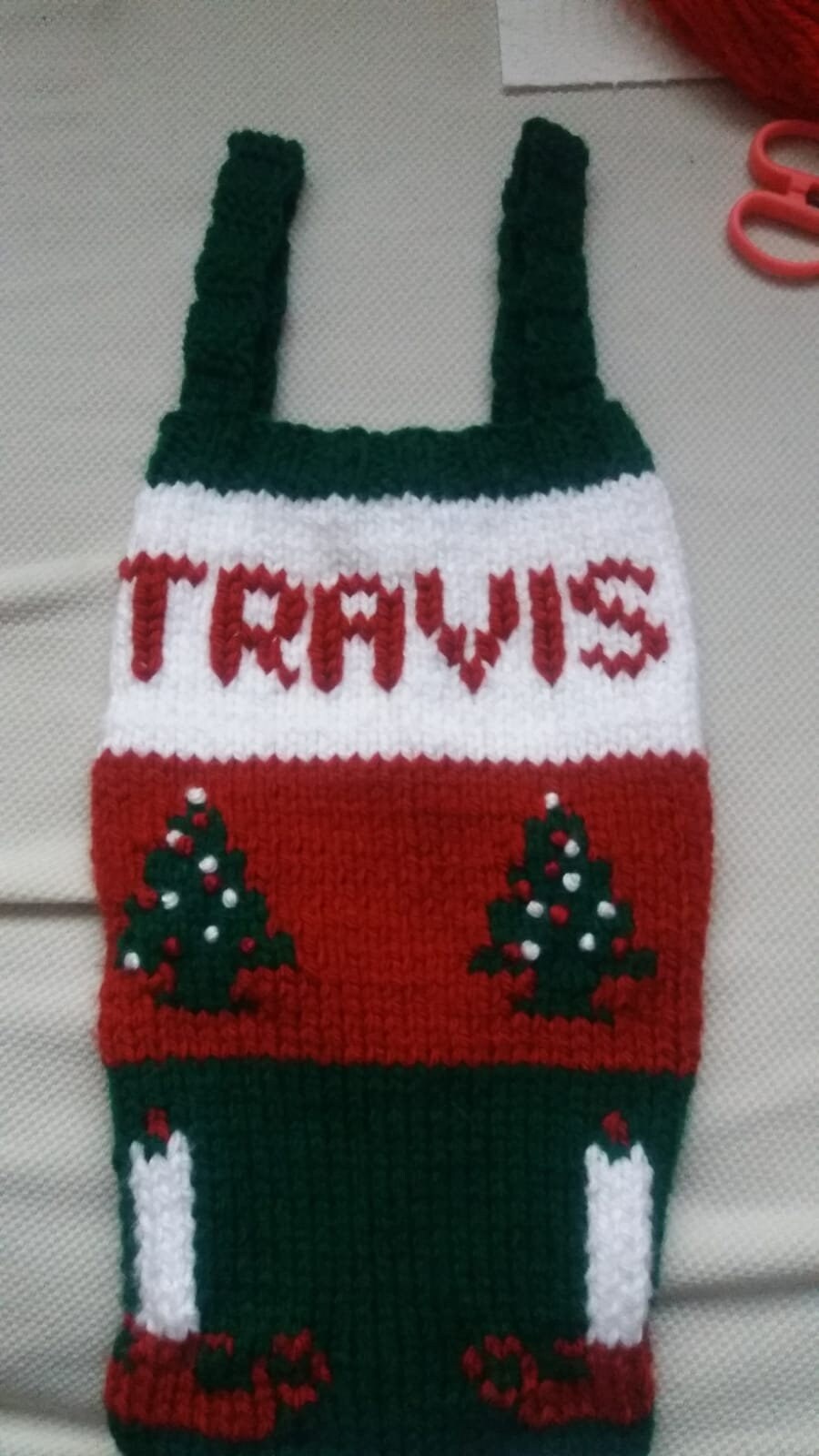Special Order ADD-ON hand knit Christmas STOCKING 310 personalized, customized
