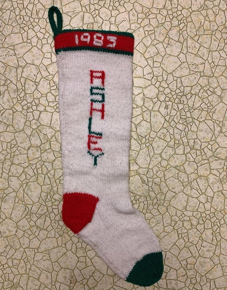 Special Order ADD-ON hand knit Christmas STOCKING 310 personalized, customized