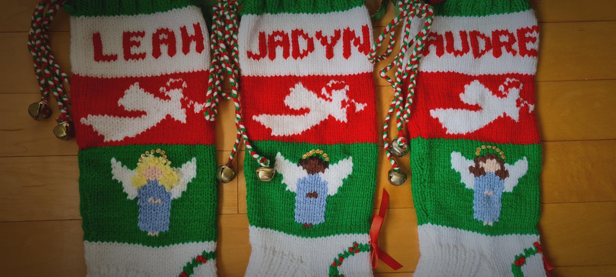My Lil' ANGEL Christmas Stocking 072  You choose - hair color, length, skin tone