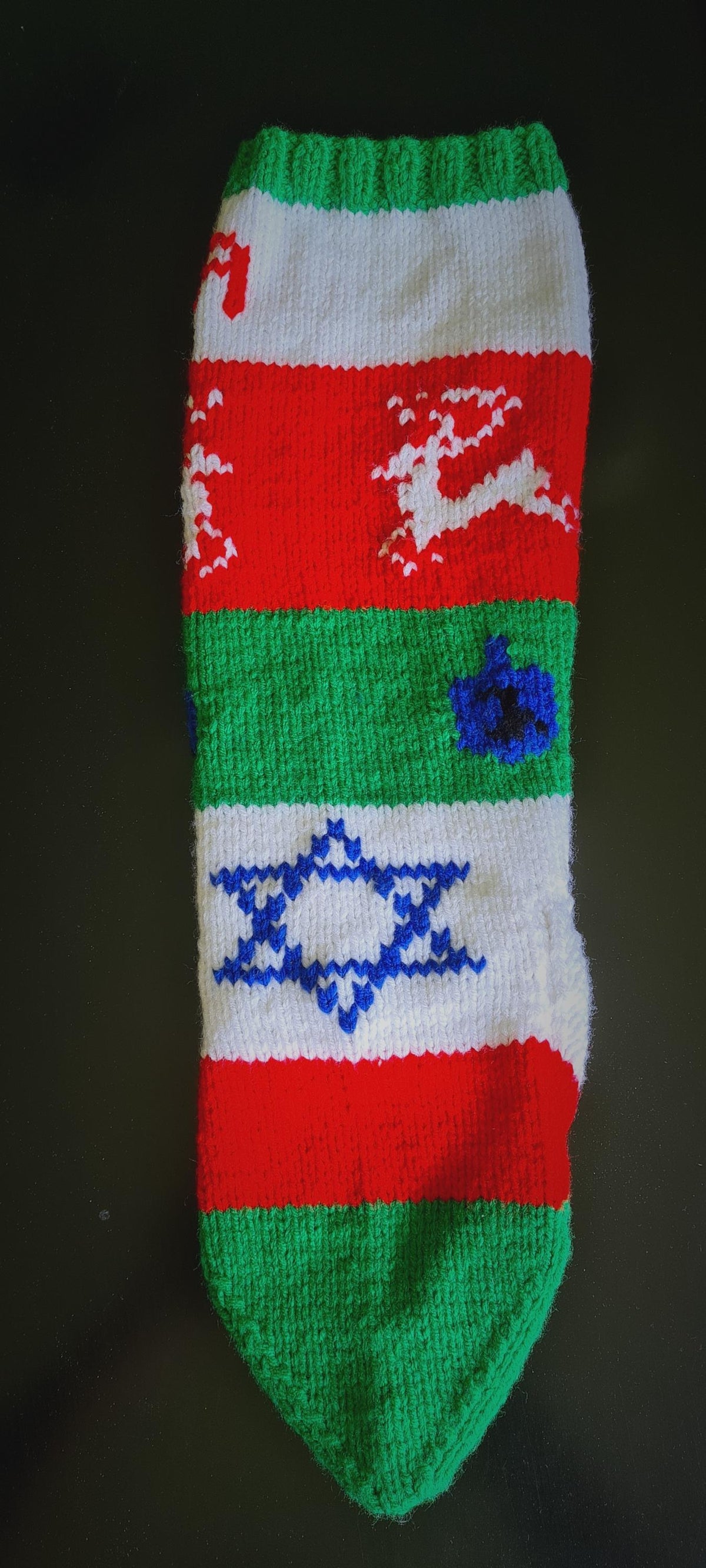Chanukkah, Hanukkah Stocking 194 Dreidel Stocking – Star of David
