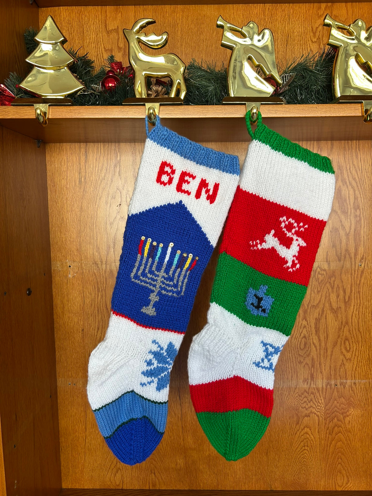 Chanukkah, Hanukkah Stocking 194 Menorah Stocking