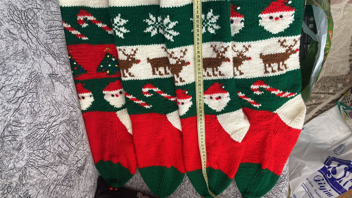 One-of-a-Kind Handknit Duplicate Christmas Stockings 100  Custom-made Family Heirloom Replica Handcrafted
