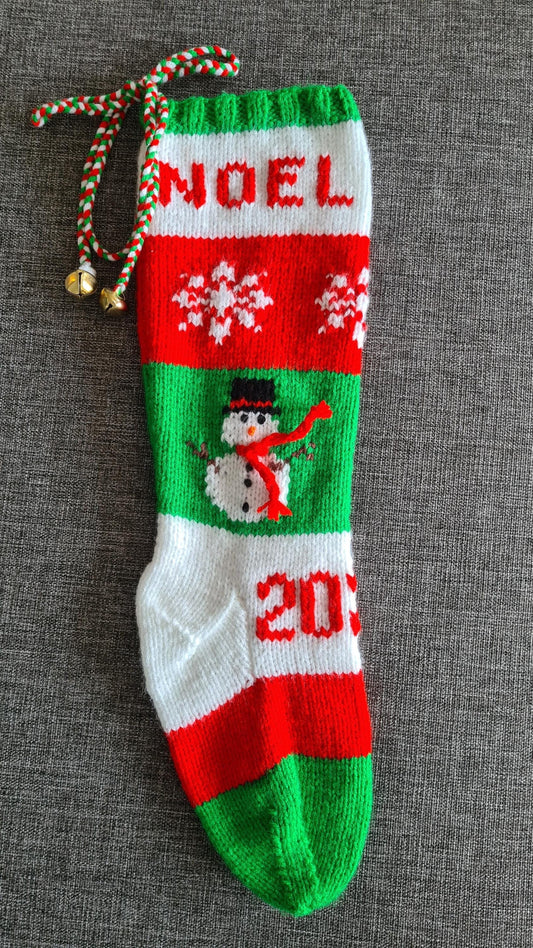Snowman with 3D Scarf & Top Hat 053 Date on Ankle