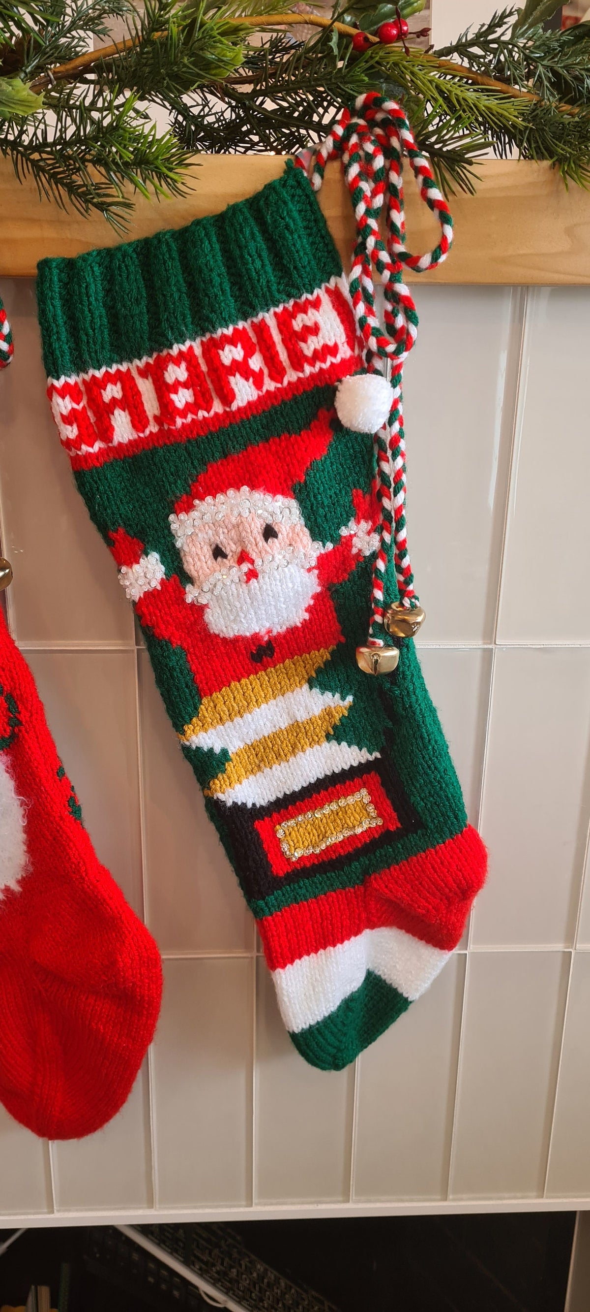 Classic Vintage Christmas Stocking 200 Replicate Duplicate Heirloom Handknit